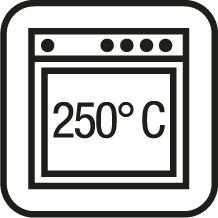 Ovnfast op til 250° C Ovnfast op til 250° C