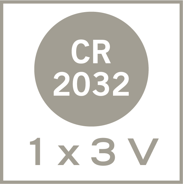Anvender 1 x 3V CR2032 batteri Anvender 1 x 3V CR2032 batteri